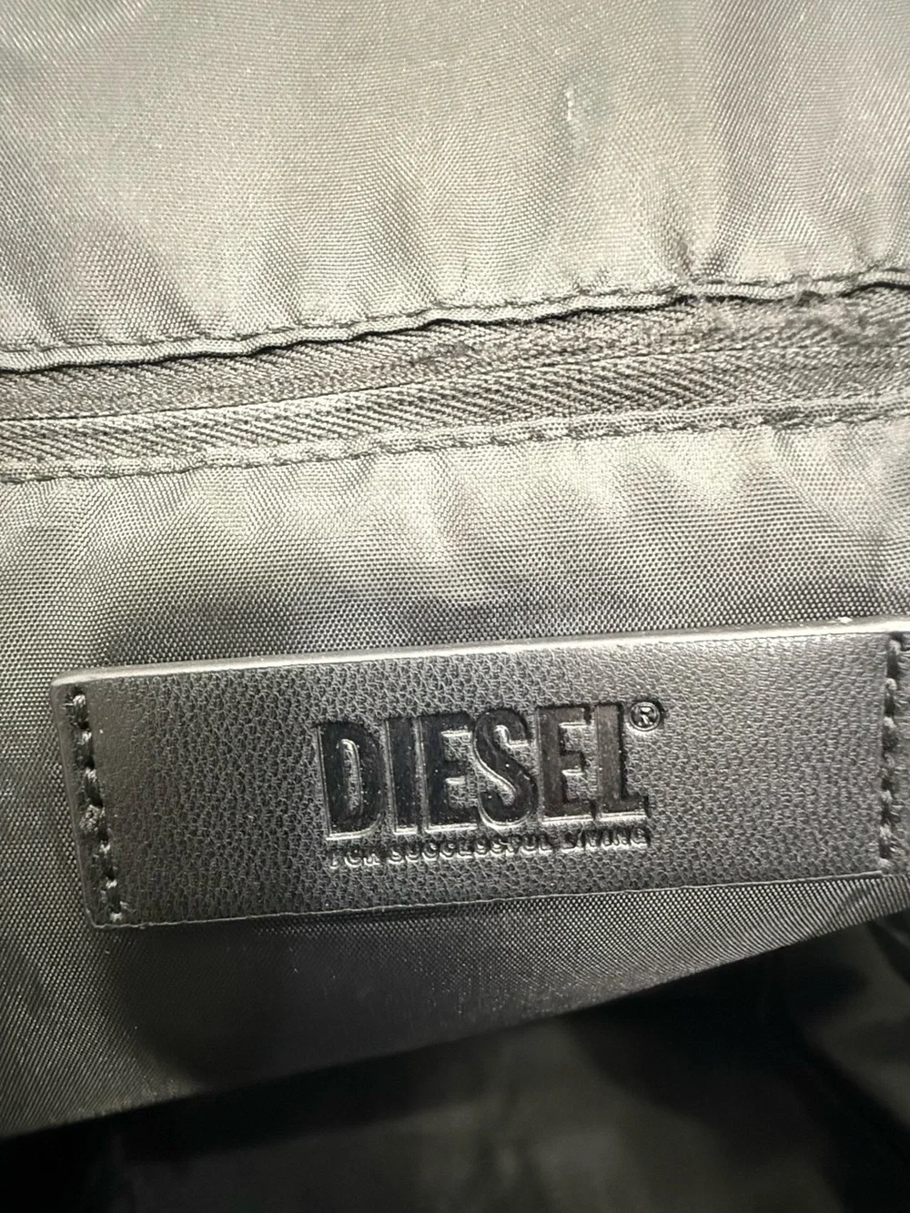 Diesel Red Men’s Backpack with Embossed Logo